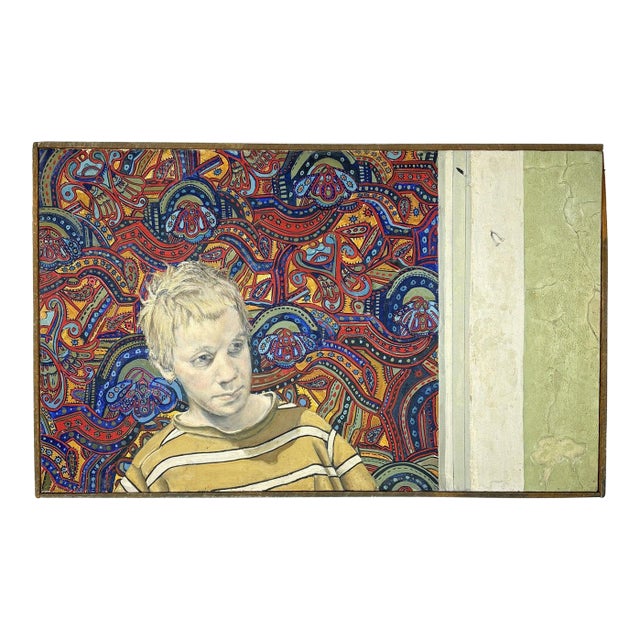 Mid-Century Modern Portrait of the Artist's Son by Philip Behymer (1936–2013) For Sale
