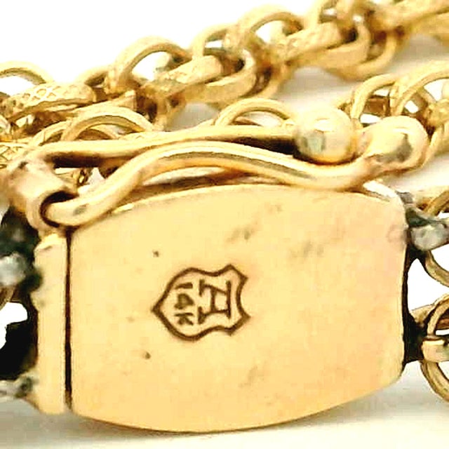 Edwardian 14k Gold Diamond Double Tassel Slide Necklace, Circa 1910 For Sale - Image 9 of 12