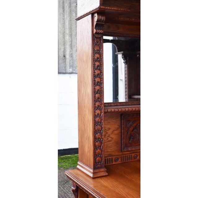 Brown Carved Oak Corner Bar, 1980 For Sale - Image 8 of 11