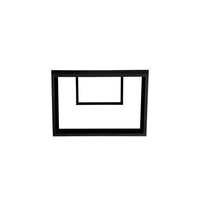 Carre Rectangular Solid White Oak Dining Table Black 60" For Sale In Los Angeles - Image 6 of 7