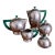 Late 20th Century French Art Deco Style Pewter Tea and Coffee Serving Set -9 Pieces For Sale