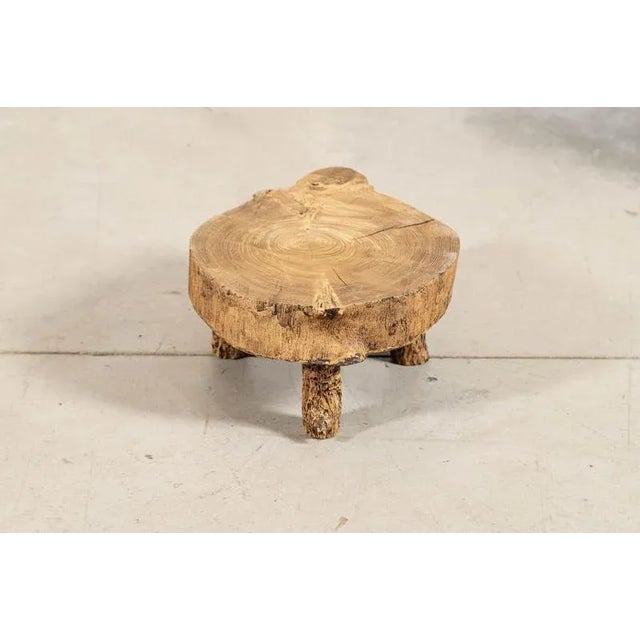 Wood French Elm Side Table, 1900 For Sale - Image 7 of 11