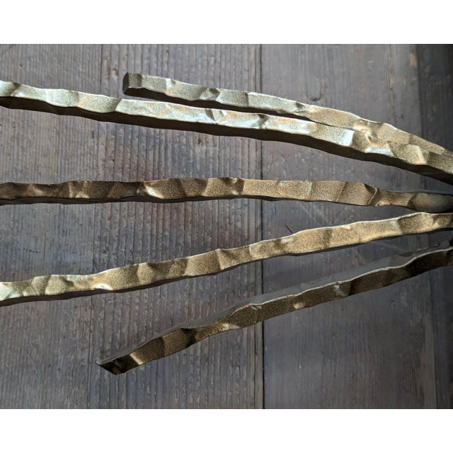 Contemporary Custom Ironwood Thistle Sconces With Glass Shades - a Pair For Sale - Image 3 of 11