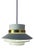 Danish High-Gloss White Brass Pendant Lamp For Sale