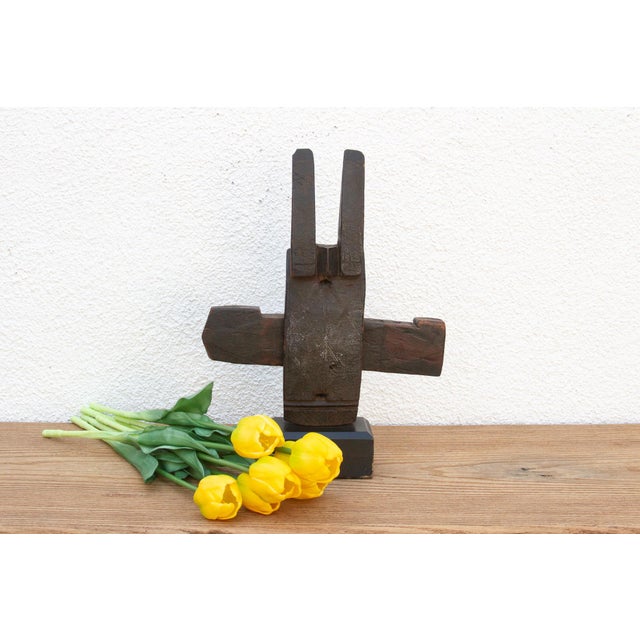 Brown Carved Dogon Guardian Balance & Harmony Door Lock For Sale - Image 8 of 8