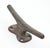 Vintage cleat wall hook made of cast iron with distressed green paint. This style of hook can be used to tie a boat down...