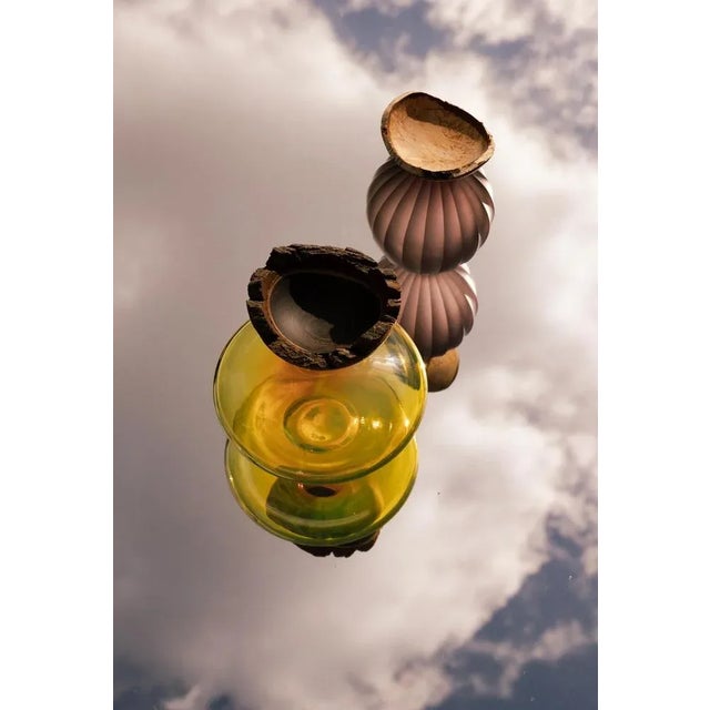 Contemporary Bloom Stacking Amber Vase by Pia Wüstenberg For Sale - Image 3 of 4