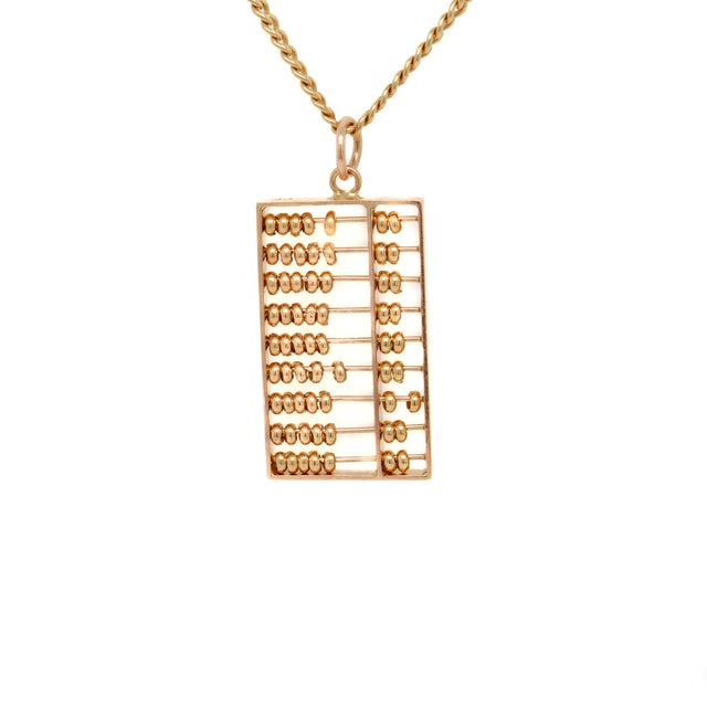 Vintage 14k Gold Abacus Charm or Pendant For Sale - Image 18 of 18