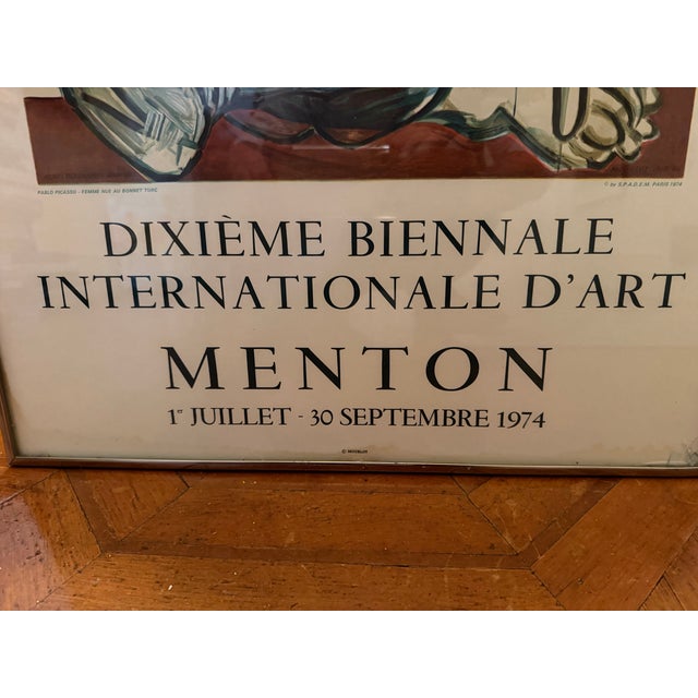 1970s 1970s Rare Pablo Picasso Exhibition Lithograph: Femme Nue Au Bonnet Turc For Sale - Image 5 of 12