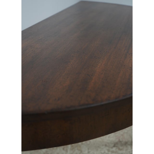 1960s Kittinger Colonial Williamsburg Cw-34 Mahogany Demilune Table For Sale - Image 5 of 13