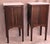 English 1910s Pair of English Mahogany Nightstands With Carved Floral Doors & Stone Tops For Sale - Image 3 of 18