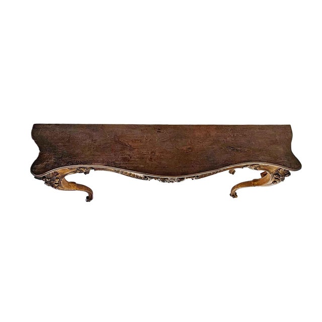Italian Italian Carved Gilt Wood Console Table For Sale - Image 3 of 7