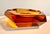 Art Deco Faceted Cut Hexagonal Amber-Colored Crystal Glass Ashtray, Bohemia, Former Czechoslovakia, 1920s For Sale - Image 8 of 13