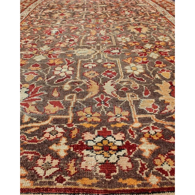 Gray Background Antique Persian Sultanabad With All-Over Floral Design For Sale - Image 10 of 13