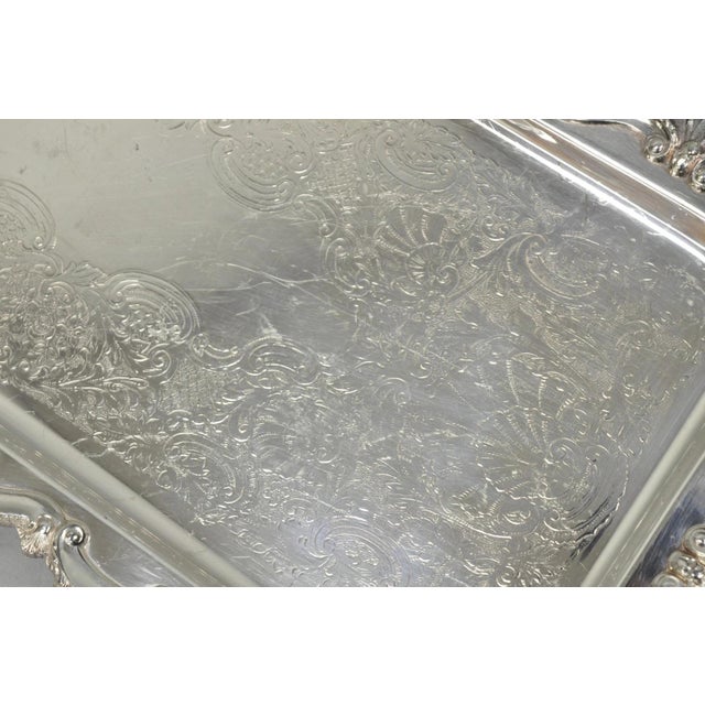 Vintage Bristol 132 Victorian Silver Plated Narrow Serving Platter Bar Tray For Sale - Image 13 of 15