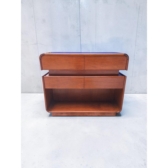 Vintage Walnut Storage Unit with Drawers, Italy, 1970s For Sale - Image 4 of 10