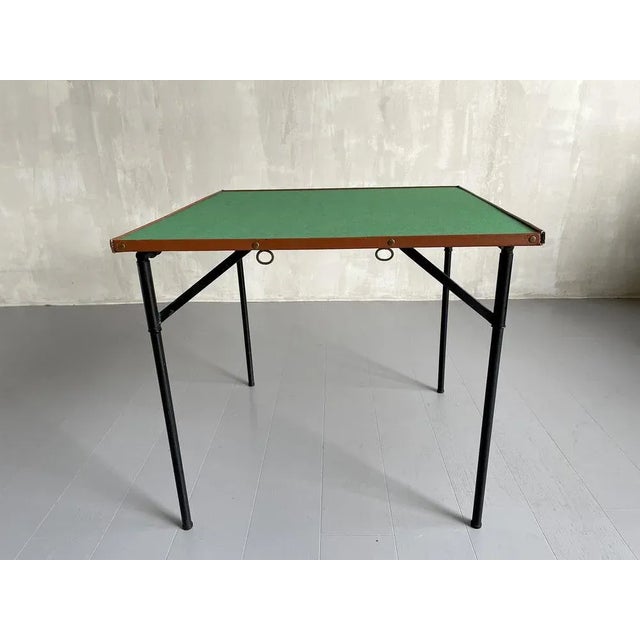 French Game Table by Jacques Adnet, 1950 For Sale - Image 10 of 14
