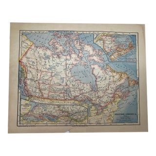 1883 Antique Canada Map For Sale