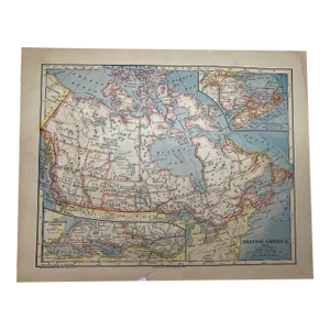 1883 Antique Canada Map