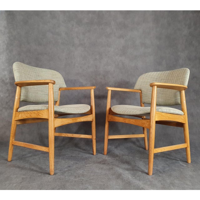 Set of Chairs by Aksel Bender Madsen & Ejner Larsen for Fritz Hansen, 1960s, in Restored conditions. Designed 1950 to 1959...