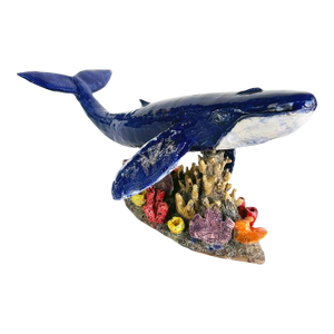 Unique Hand-Made Sculptural Glazed Ceramic Humpback Whale by Rexx Fischer