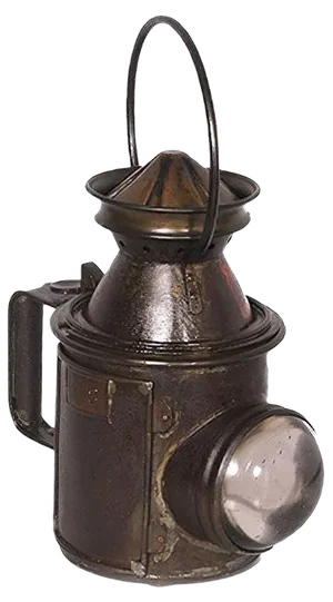 Italian Railway Manual Oil Lamp, 1920s