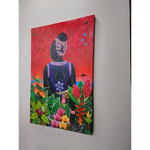 Figurative Òrìṣà: Goddess of Fertility, Love, and Sweet Waters , 21st Century, Contemporary, Figurative Portrait, Africa Women by Akanji Bolaji (2026) Acrylic. For Sale - Image 3 of 4