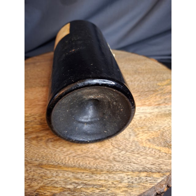 Wood 19th Century Hand-Blown Empty Wine Bottle - Original Pontil Mark & 1864 Label For Sale - Image 7 of 9