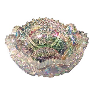 1980s Le Smith "Comet to the Stars" Opalescent Carnival Glass For Sale