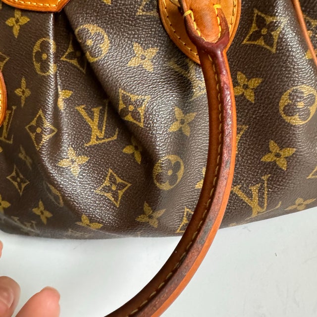 Louis Vuitton Louis Vuitton Tivoli Pm Bag Brown LV Monogram Canvas Leather Top Handle Purse For Sale - Image 4 of 12