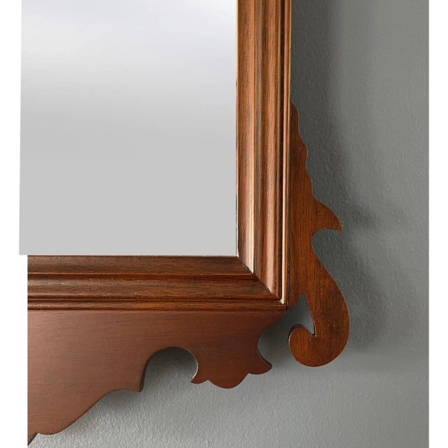 Vintage Virginia Mastercrafter’s Mahogany Shelf and Mirror For Sale - Image 4 of 12