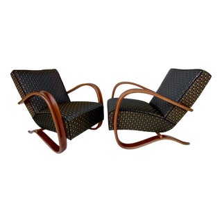 H-269 Lounge Chairs attributed to Jindrich Halabala for Up Zavody, 1930s, Set of 2 For Sale