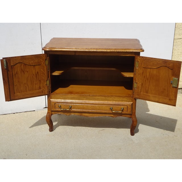 Small Light Oak Sideboard with Swivel Top, 1980s For Sale - Image 6 of 17