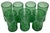 Blenko 1960s Mid-Century Modern Emerald Green Blenko Glass Pinch Crackle Tumblers & Pedestal Dessert Dishes - 15 Pieces For Sale - Image 4 of 5