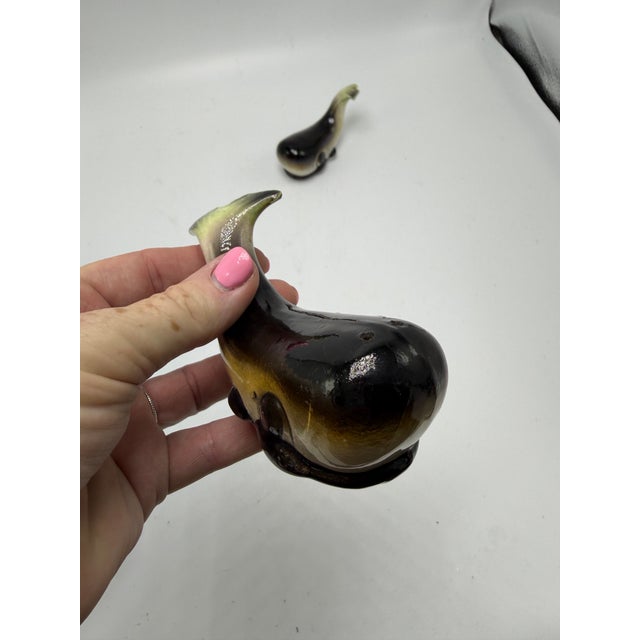 Vintage Whale Salt and Pepper Shakers For Sale - Image 4 of 6