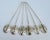 Silver C.1930's-50's Hans Jensen Design (Denmark) Silver Plate Repousse" Cocktail Stirrers & Straws - Set of 6 For Sale - Image 8 of 13