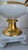Vintage Belgian Cerabel Baudour White and Gold Empire-Style Covered Porcelain Urn For Sale - Image 9 of 18