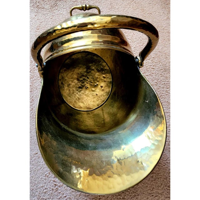 Metal Antique Early 19th Century English Polished Solid Brass Coal Scuttle For Sale - Image 7 of 8