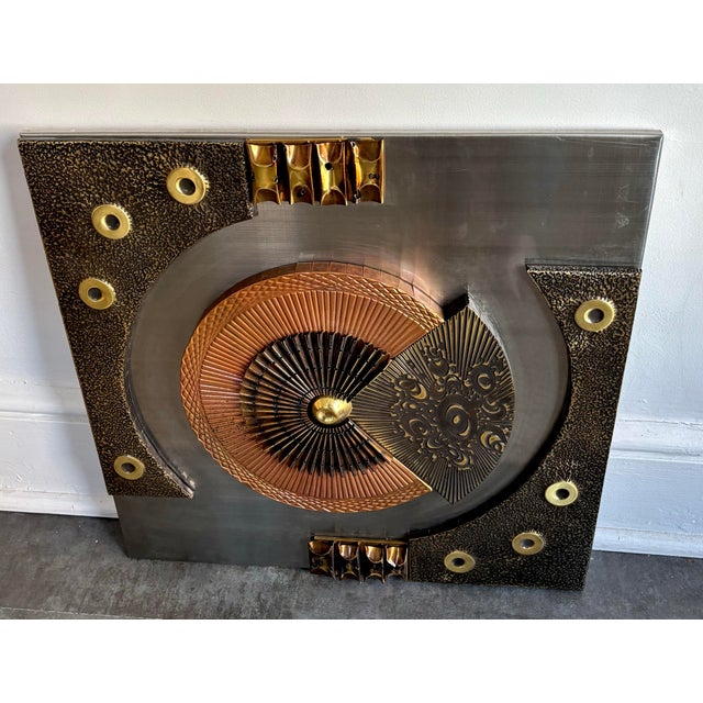 Metal 1970s Brutalist Wall Sculpture For Sale - Image 7 of 8