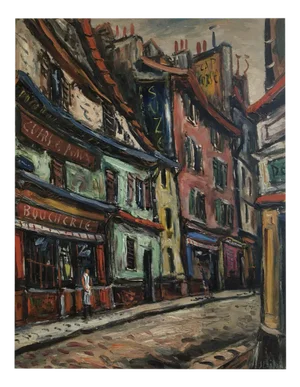 Fritz Strebel, Rue du Pot de Fer, Vieux Paris, Oil on Wood