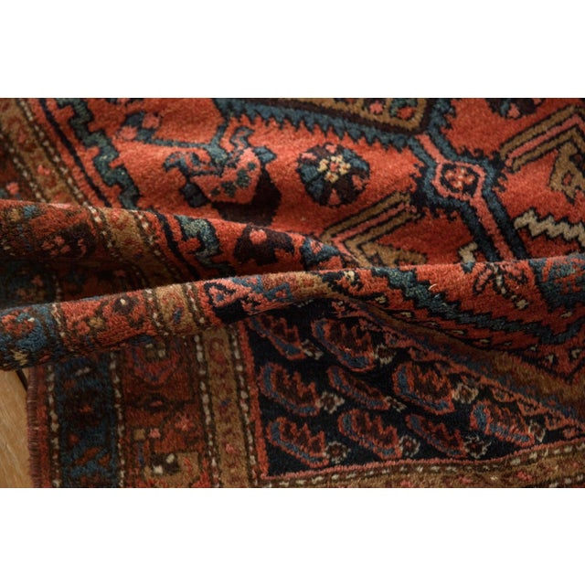 Red Vintage Kurdish Hamadan Rug - 3'3" x 5' For Sale - Image 8 of 9