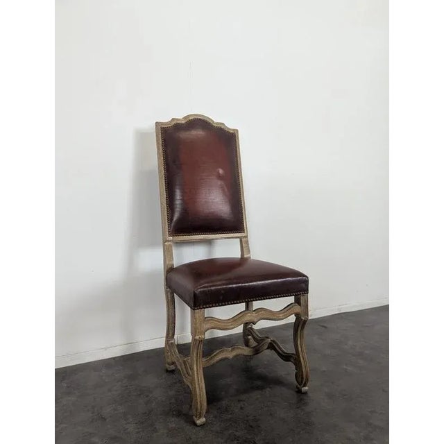 Spanish Renaissance Style Chairs in Limed Oak, Set of 6 For Sale - Image 3 of 9