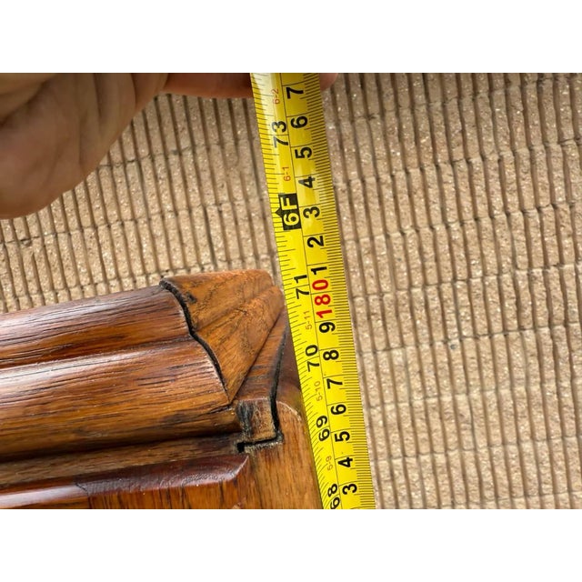 Antique Early 20th Century Farmhouse Kitchen Hoosier Oak Wood Pantry Cabinet or Cupboard With Pie Safe and Flour Sifter for Decor. For Sale - Image 10 of 11