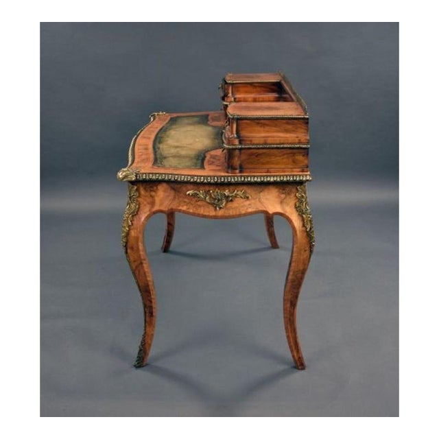 Victorian Burr Walnut Writing Table, 1860s For Sale - Image 4 of 17