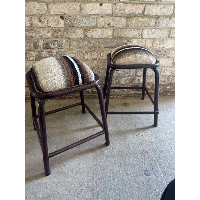Pair of Vintage Industrial Stools For Sale - Image 14 of 17