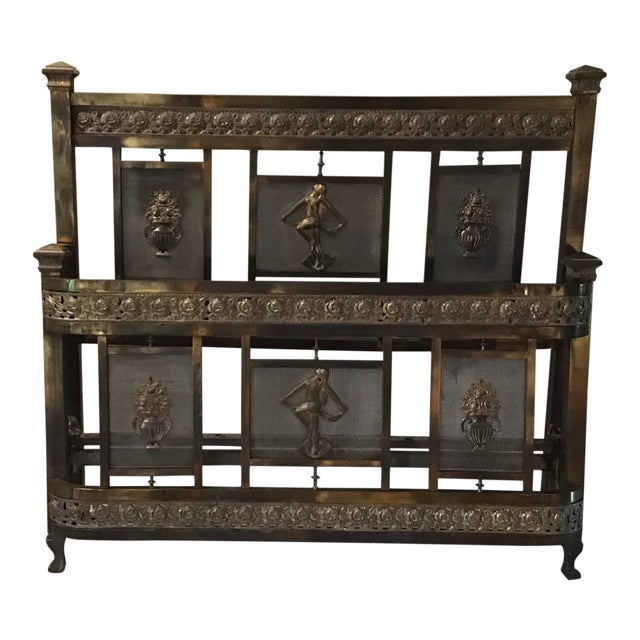 Antique 19th Century French Brass Full Size Headboard and Footboard 2 Pieces Chairish