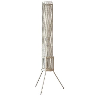 1950s White Floor Lamp in the Style of Mathieu Matégot For Sale
