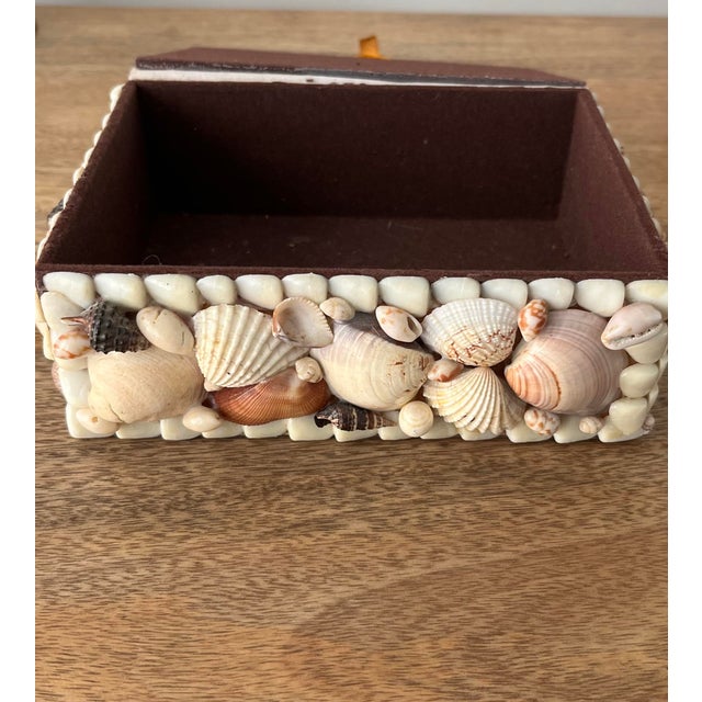 Ivory 1970s Vintage Seashell Encrusted Box For Sale - Image 8 of 11