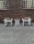Russell Woodard Russell Woodard Mesh Steel Patio Table & 2 Chairs For Sale - Image 4 of 8