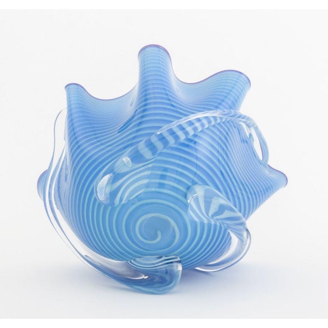 Signed Studio Glass Handkerchief Bowl, 2004 For Sale - Image 9 of 10